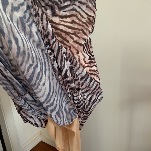 Zebra Print Midi Cocktail Dress - Picture 5 of 6